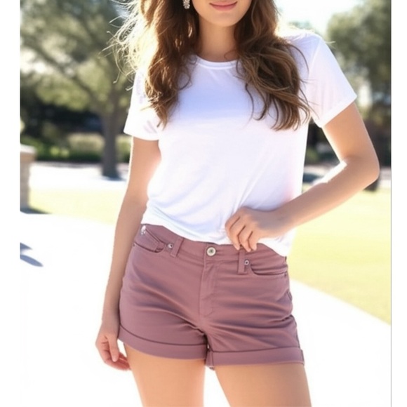 New STITCH FIX STS BLUE Molly Shorts Women’s Sz 27/4 Dusty Rose  10” High Rise - Picture 1 of 8